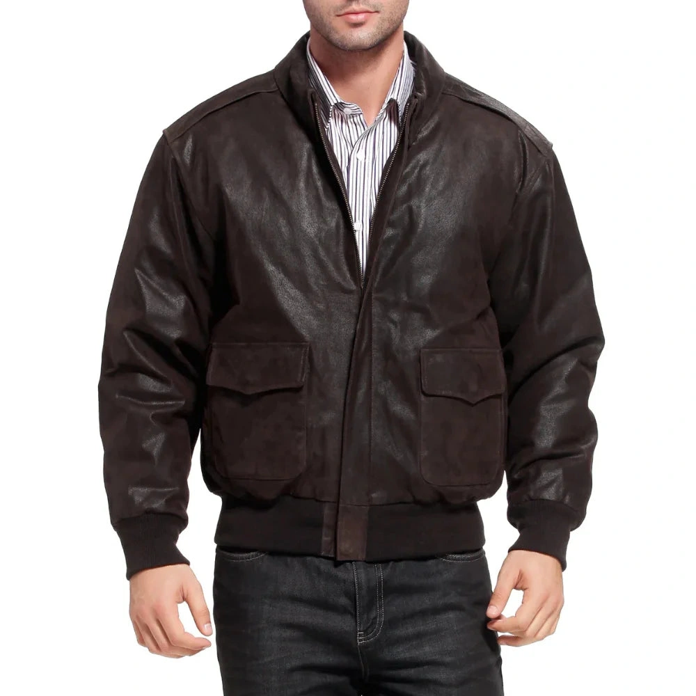 Vintage Brown Leather A2 Bomber: Rugged Style Reimagined